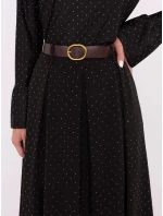 Elegantná maxi sukňa s ozdobným lemom čierna (19720)