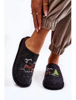 Domowe Papcie Big Star KK276018 Czarno-Beżowe