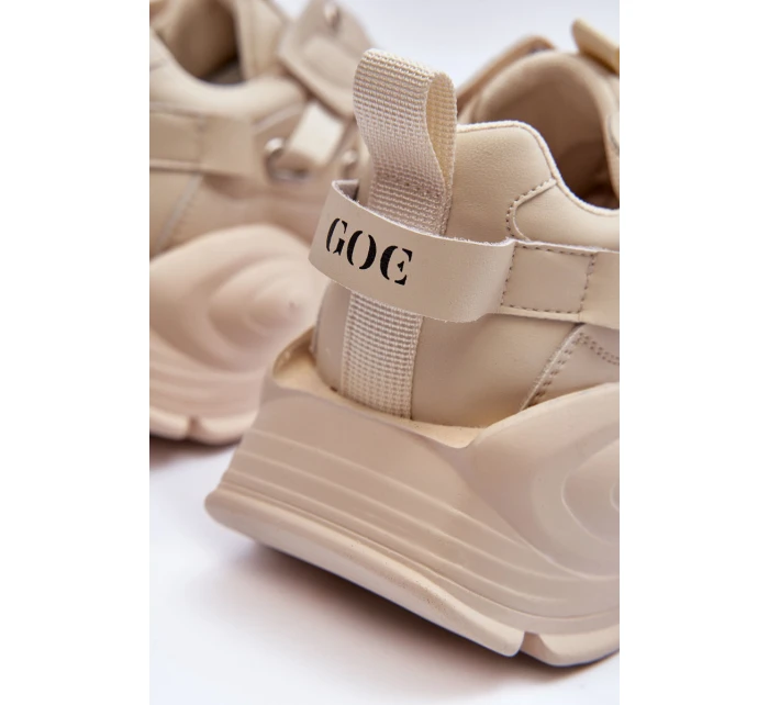 Buty Sportowe Sneakersy GOE MM2N4015 Beżowe