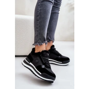 Dámské Zateplené Tenisky Na Platformě Big Star model 21671543 Černé - Big Star Shoes Dámské Zateplené Tenisky Na Platformě Big Star model 21671543 Černé - Big Star Shoes