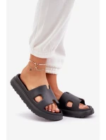 Piankowe Klapki Z Wycięciami Czarne Neladith Piankowe Klapki Z Wycięciami Czarne Neladith
