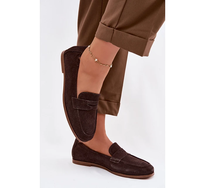 Mokasiny z Přírodního Semiše Vinceza 18122 Čokoládové Mokasiny z Přírodního Semiše Vinceza 18122 Čokoládové