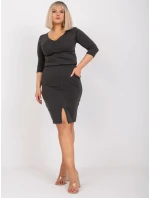 Šaty RV SK model 17462102 tmavá khaki - FPrice Šaty RV SK model 17462102 tmavá khaki - FPrice