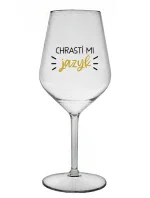CHRASTÍ MI JAZYK - priehľadný nerozbitný pohár na víno 470 ml CHRASTÍ MI JAZYK - priehľadný nerozbitný pohár na víno 470 ml