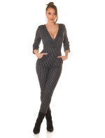 Sexy pinstripe business overall