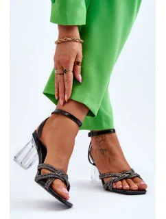 Sandále na podpätku model 177715 Step in style