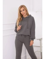 Sada model 18748990 s kapucí v grafitové barvě - K-Fashion Sada model 18748990 s kapucí v grafitové barvě - K-Fashion