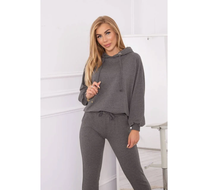 Sada model 18748990 s kapucí v grafitové barvě - K-Fashion Sada model 18748990 s kapucí v grafitové barvě - K-Fashion