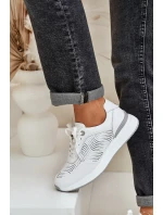 Skórzane Buty Sportowe Sneakersy Damskie S.Barski LR51-551 Białe