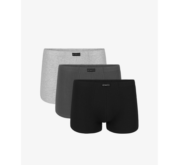 Pánske boxerky ATLANTIC 3Pack - čierna/sivá/grafitová