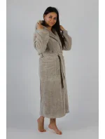 Dlouhý dámský župan s kapucí model 16115315 LUNA II - De Lafense