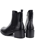 Dámské kotníkové boty na podpatku, zateplené, černé, Potocki SZ12742 Dámské kotníkové boty na podpatku, zateplené, černé, Potocki SZ12742