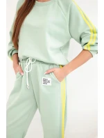 Dámska tepláková súprava Masełko s legínami a voľnou mikinou tmavá mentolová