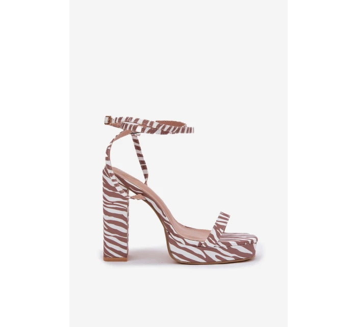 Dámské Sandály Na Podpatku S Páskem Zebra model 21696065 - Boto