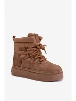 Dámské sněhule na platformě na šněrování Big Star model 22539816 Camel - Big Star Shoes Dámské sněhule na platformě na šněrování Big Star model 22539816 Camel - Big Star Shoes
