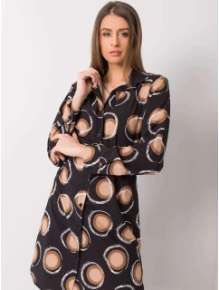 Šaty DHJ SK 12765.11 čierno-béžové