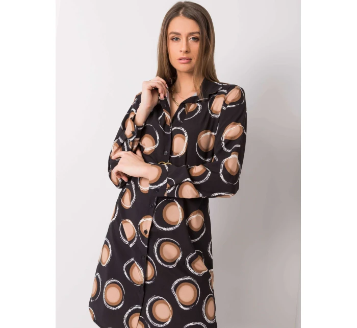 Šaty DHJ SK 12765.11 čierno-béžové