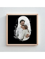 Personalizovaný magický fotob obraz v ráme – štvorcový 20x20 – kvetinový rám