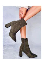 Dámské kotníkové boty Tmavě zelená model 20119643 - Inello