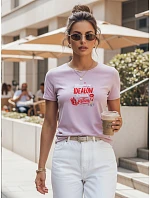 Dámske tričko s potlačou na Deň matiek svetlo fialové FashionStreet NX5038RY