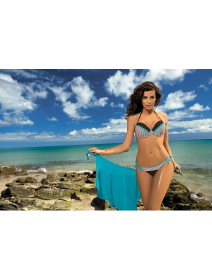 Plavky Wendy Seppia M-293 hnedé a tyrkysové (71) - Marko Plavky Wendy Seppia M-293 hnedé a tyrkysové (71) - Marko