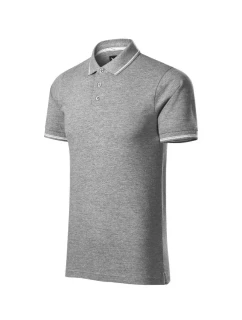 model 20632075 plain polokošile pánská tmavě šedý melír - MALFINI, a.s.