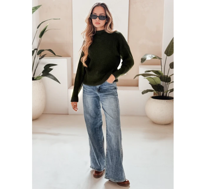 CAMERON dámsky sveter zelený FashionStreet MY1153