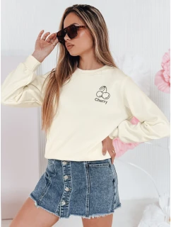 Dámská oversize mikina s výšivkou ecru Dstreet model 21988043 - FashionStreet