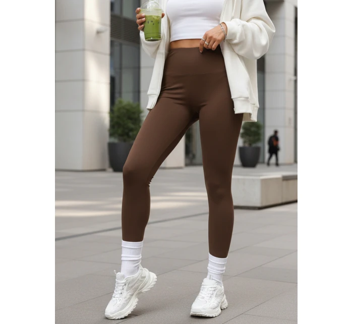 Legginsy damskie sportowe brązowe model 22015383 - FashionStreet