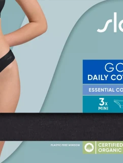 sloggi GO Daily Cotton Mini 3P - BLACK - SLOGGI BLACK - SLOGGI