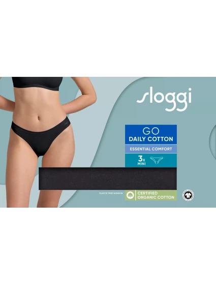 sloggi GO Daily Cotton Mini 3P - BLACK - SLOGGI BLACK - SLOGGI sloggi GO Daily Cotton Mini 3P - BLACK - SLOGGI BLACK - SLOGGI