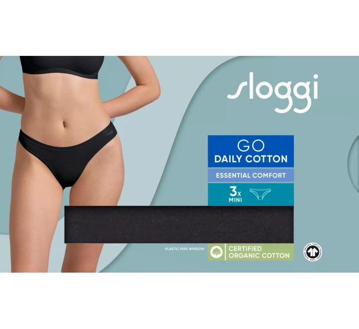 sloggi GO Daily Cotton Mini 3P - BLACK - SLOGGI BLACK - SLOGGI sloggi GO Daily Cotton Mini 3P - BLACK - SLOGGI BLACK - SLOGGI
