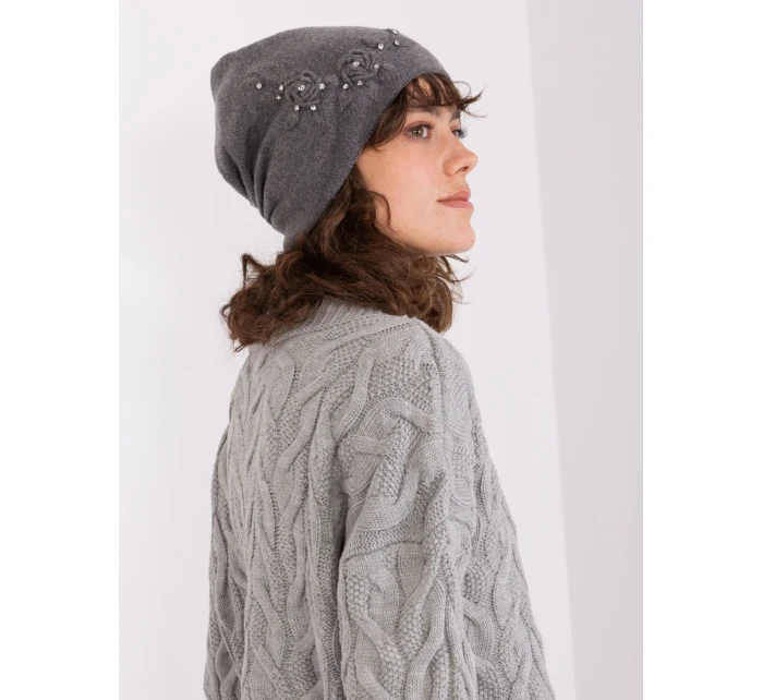 Czapka AT CZ model 19014875 ciemny szary - FPrice Czapka AT CZ model 19014875 ciemny szary - FPrice