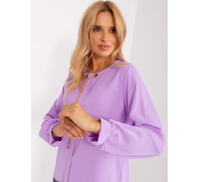 Bluzka EM BZ model 18955282 jasny fioletowy - FPrice Bluzka EM BZ model 18955282 jasny fioletowy - FPrice