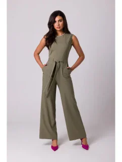 model 18407141 Kombinéza bez rukávů s kapsami olivová - BeWear
