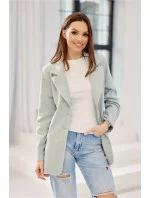 Dámska bunda ZAK0016 tyrkysová - Roco Fashion