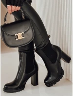 Dámské kozačky na podpatku černé Dstreet model 21982169 - FashionStreet