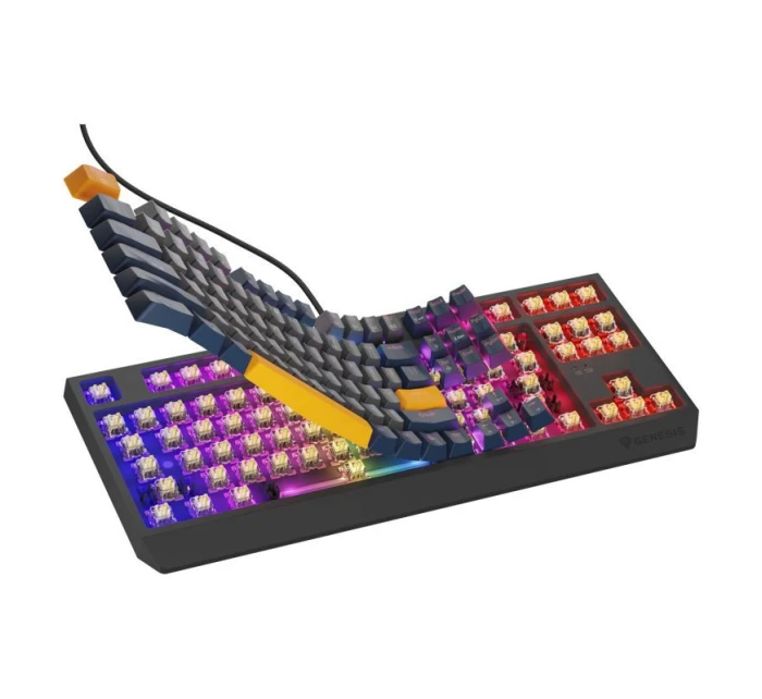 GENESIS Thor 230 TKL Herná USB QWERTY klávesnica česká modrá