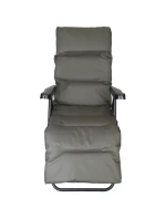 Záhradné kreslo s podnožkou 57x83x106 cm sivo-zelené Záhradné kreslo s podnožkou 57x83x106 cm sivo-zelené