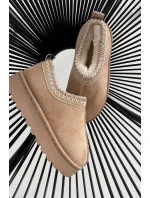 Dětské sněhule s výšivkou béžové model 21711240 - Boto