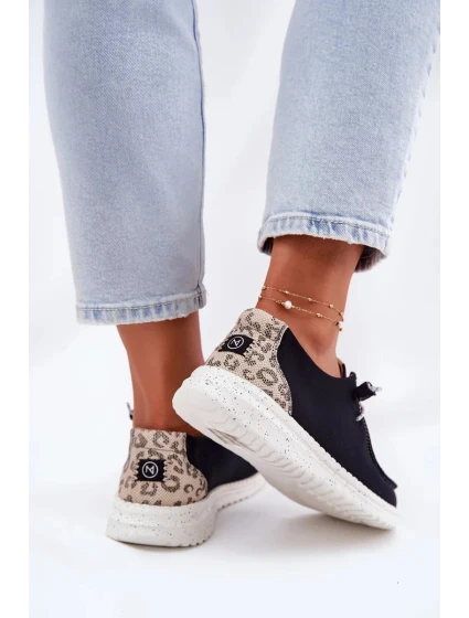 Dámske ľahké textilné poltopánky McKeylor - čierne