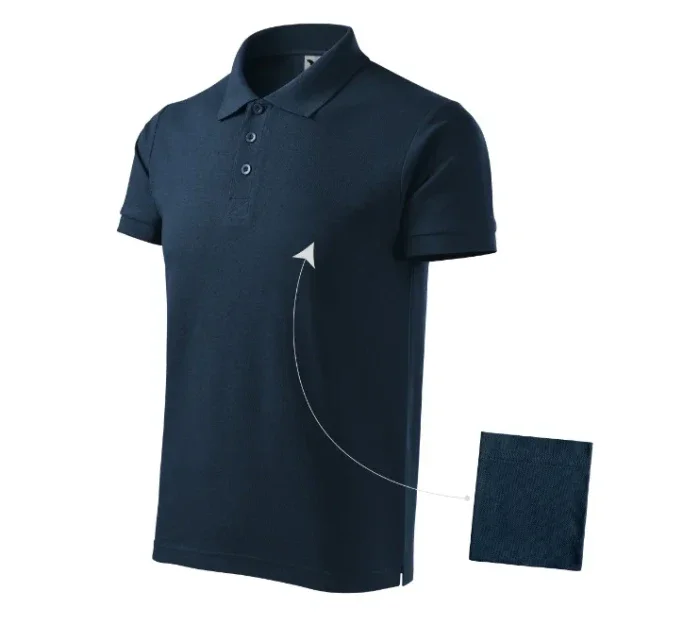 Bavlnená polokošeľa pánska tmavomodrá