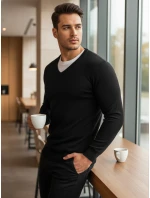 Pánský černý svetr Dstreet model 21965370 - FashionStreet Pánský černý svetr Dstreet model 21965370 - FashionStreet