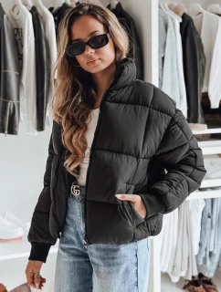 Dámska krátka zimná prešívaná bunda VIBEGIRL black FashionStreet TY4948