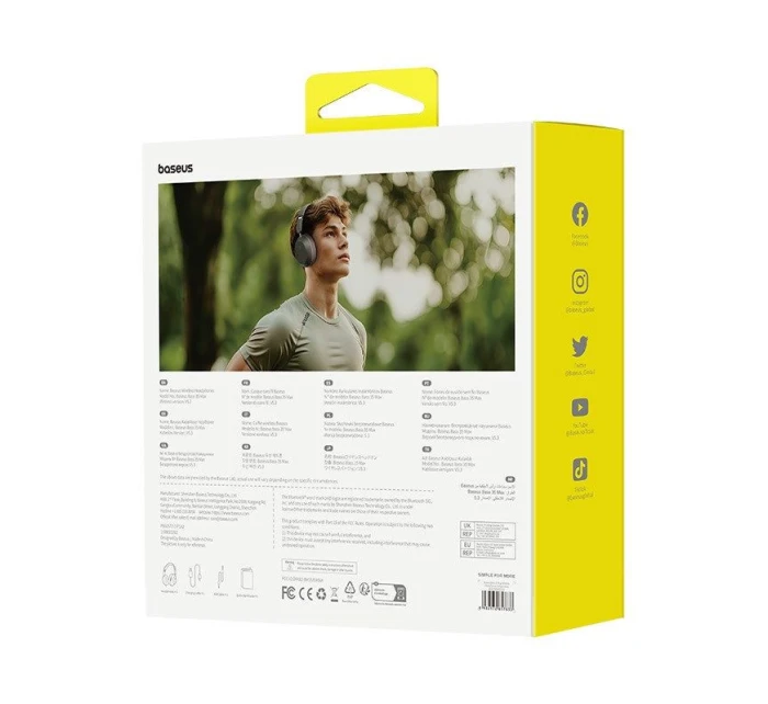 Bezdrôtové slúchadlá Baseus Bass 35 Max (sivé)