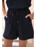 Dámsky set punto s krátkymi rukávmi a šortkami námornícka modrá Dámsky set punto s krátkymi rukávmi a šortkami námornícka modrá