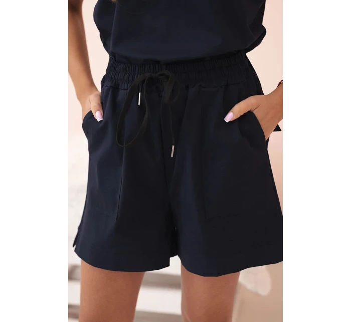 Dámsky set punto s krátkymi rukávmi a šortkami námornícka modrá Dámsky set punto s krátkymi rukávmi a šortkami námornícka modrá