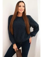 Dámsky mäkký mohérový sveter granátový
