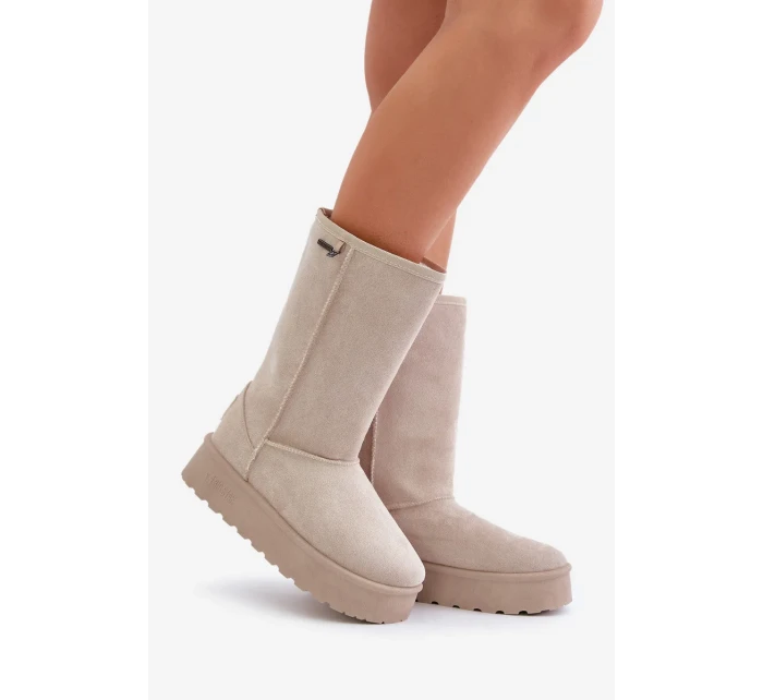 Snežnice s vysokou platformou Big Star OO274894 Light Beige Snežnice s vysokou platformou Big Star OO274894 Light Beige