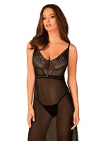 Elegantná košieľka Estiqua long chemise - Obsessive